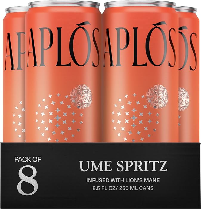 Apl\u00f3s Canned Ume Spritz Non-Alcoholic Cocktails, Formulated with Nootropics and Botanicals f... | Amazon (US)