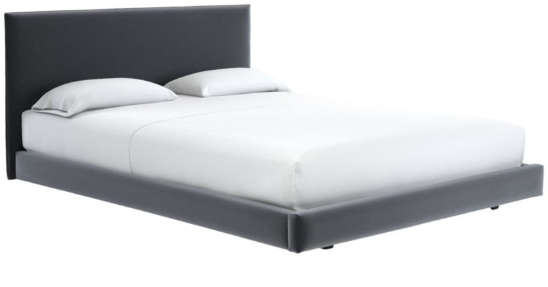 Façade Modern Shadow Velvet Queen Bed | CB2 | CB2