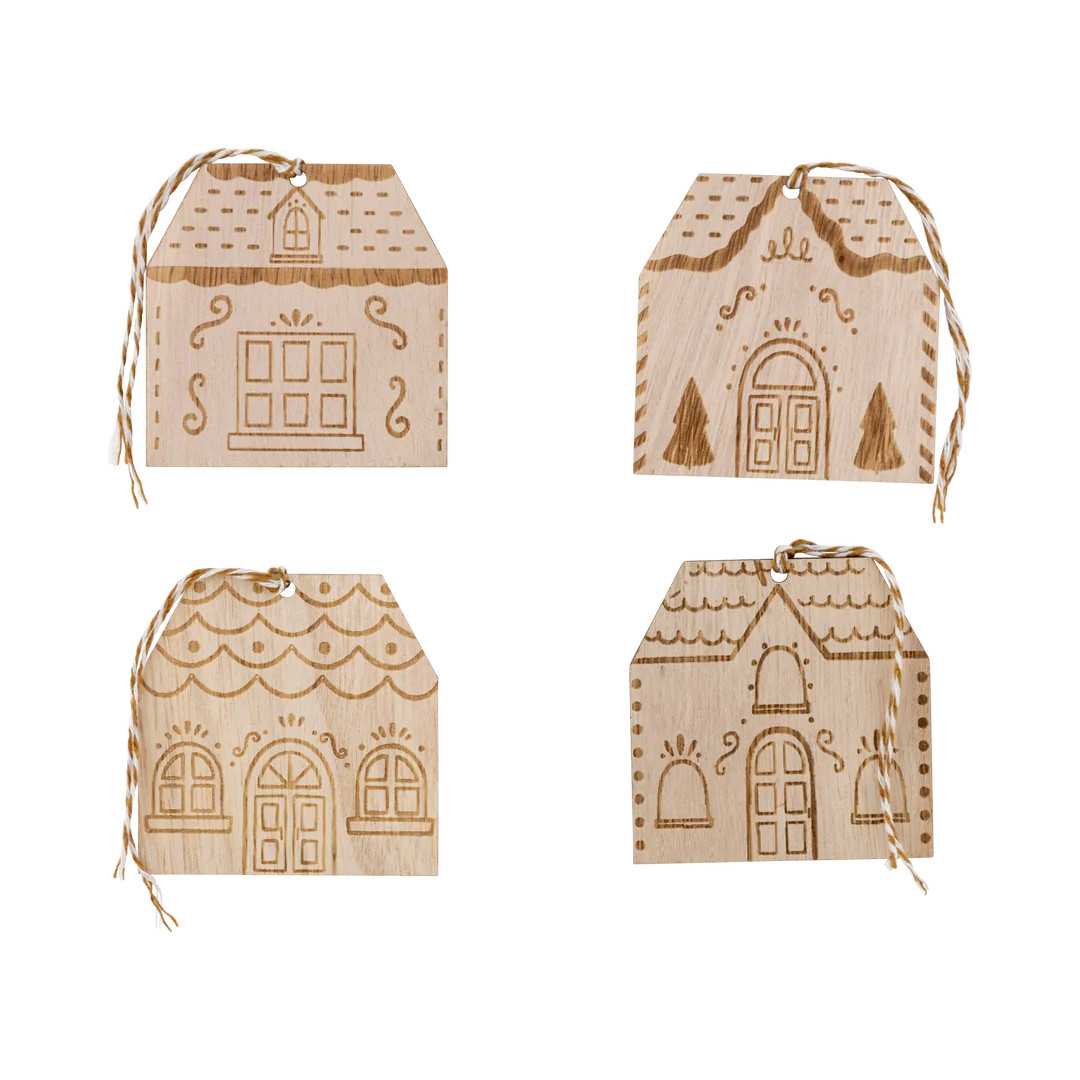 Gingerbread House Wood Tags | My Mind's Eye