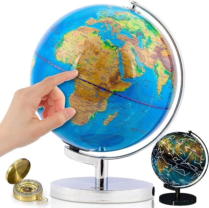 World Globe with Illuminated Constellations – 9” Light Up Globe for Kids & Adults – Interac... | Amazon (US)