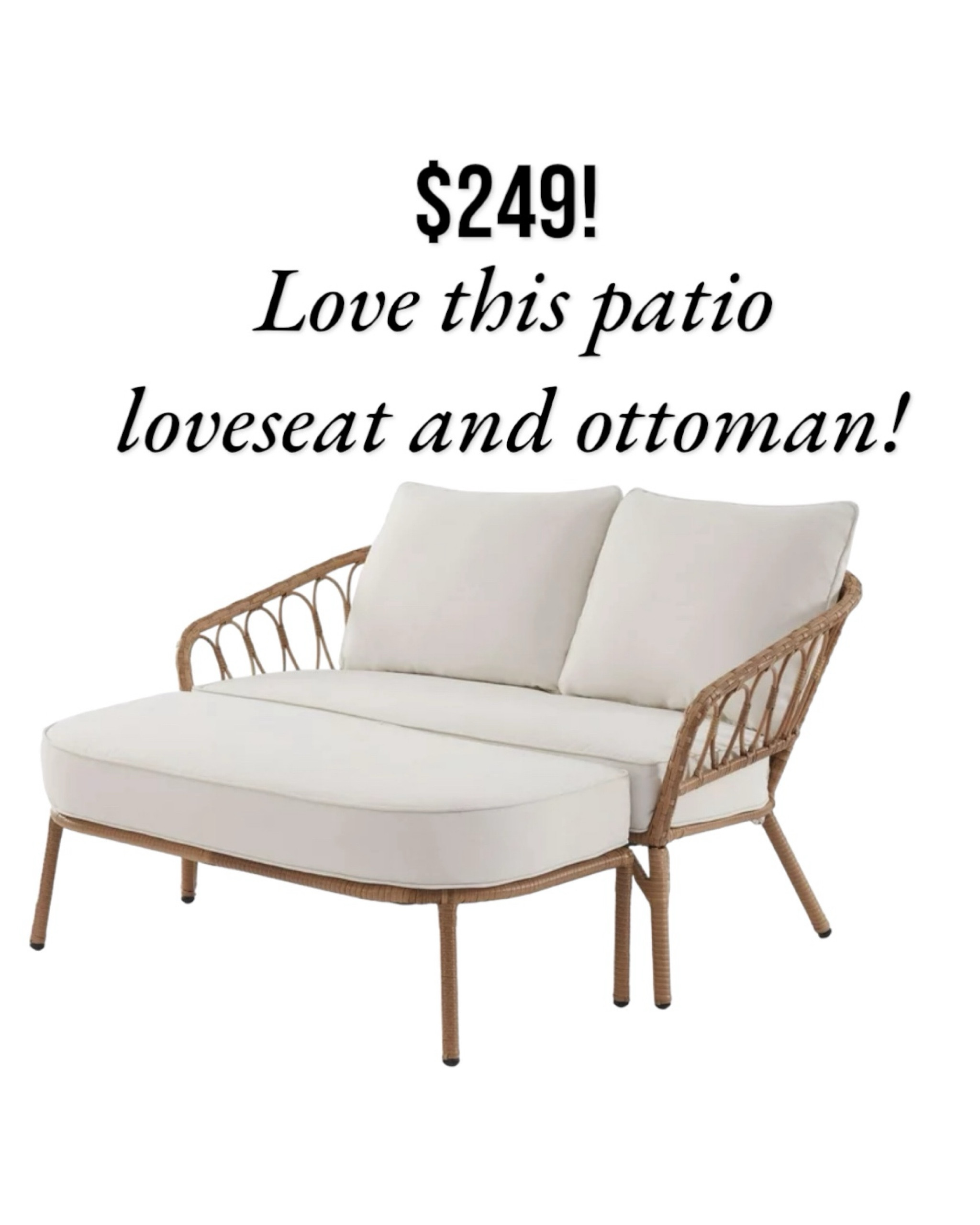 Weather resistant materials! Patio decor. Patio furniture. Modern organic. Coastal. Classic style. Walmart home. Neutral home. Apartment furniture. Pool furniture. Sofa. Loveseat  

#LTKSaleAlert #LTKOver40 #LTKHome