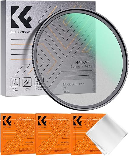 K&F Concept 67mm Black Diffusion 1/4 Filter Mist Cinematic Effect Filter with 18 Multi-Layer Coat... | Amazon (US)