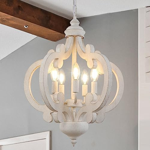 HMVPL 6-Lights Farmhouse Chandeliers for Dining Room,Wooden Dining Room Light Fixtures over Table... | Amazon (US)