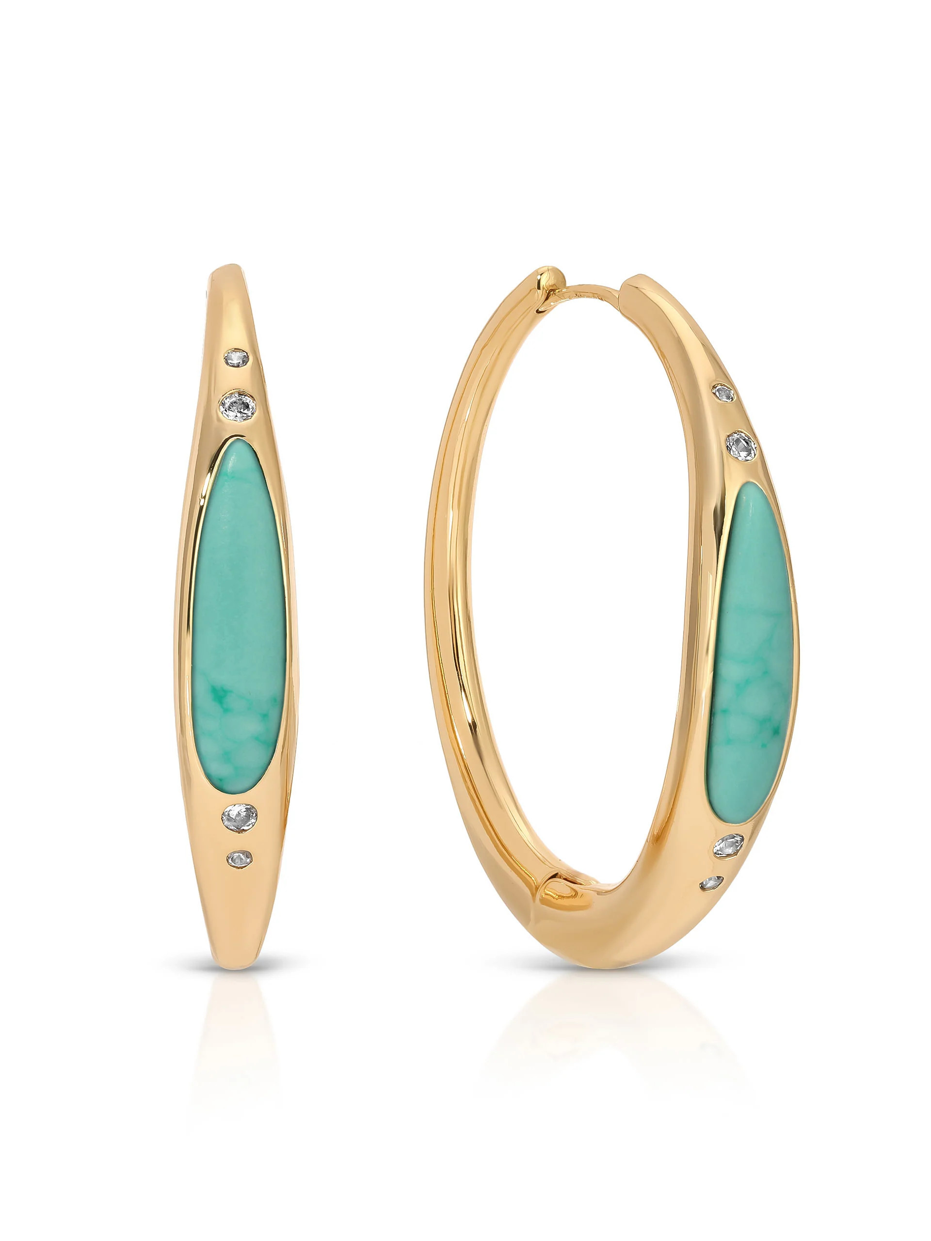 Turquoise Solstice Hoops | Ettika