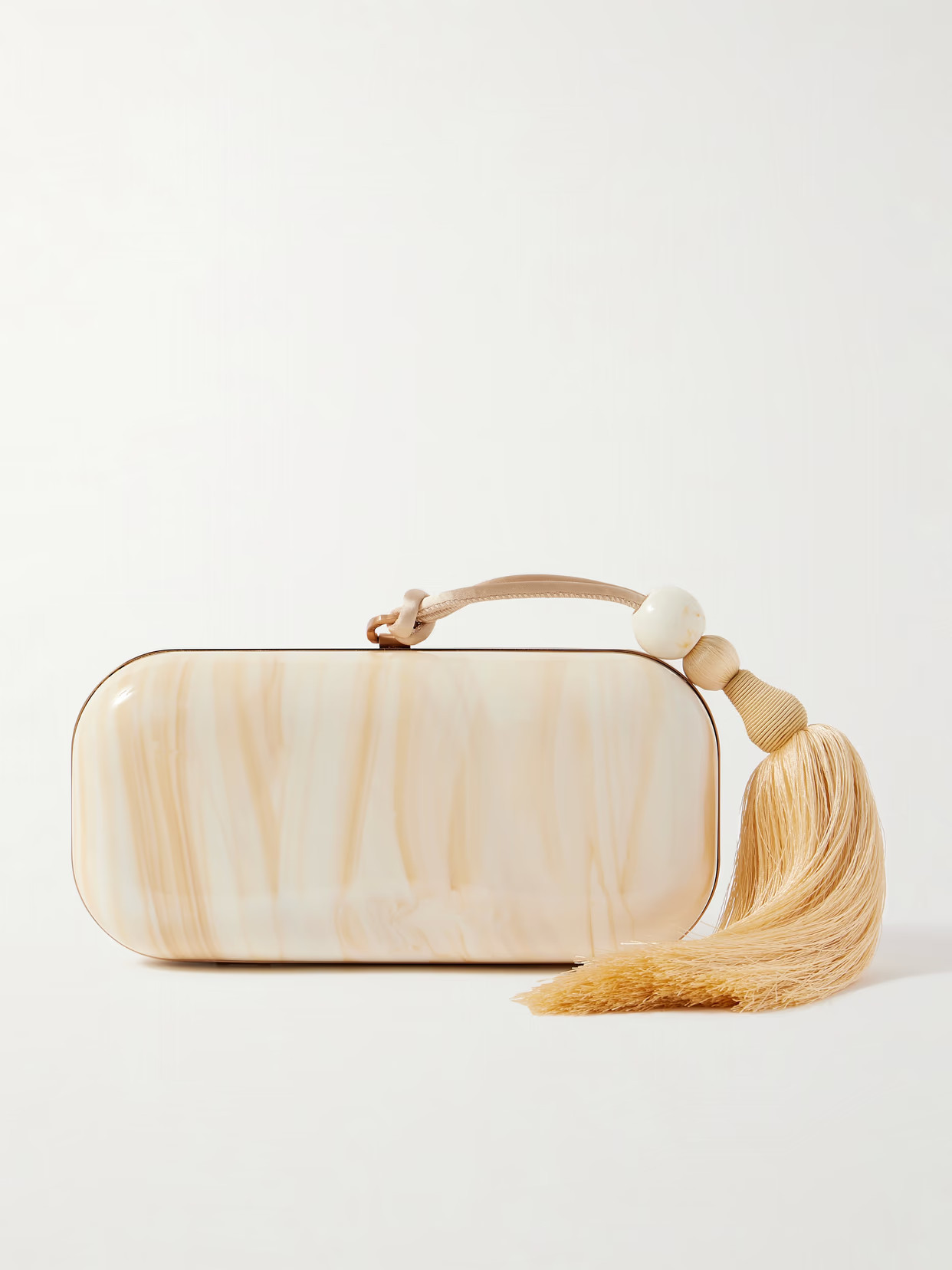 Cult Gaia - Yasmin Tasseled Resin Clutch - Neutral - One size | NET-A-PORTER APAC