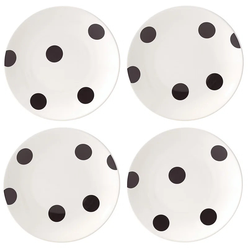Deco Dot 4-Piece Tidbit Plate Set (Set of 4) | Wayfair North America