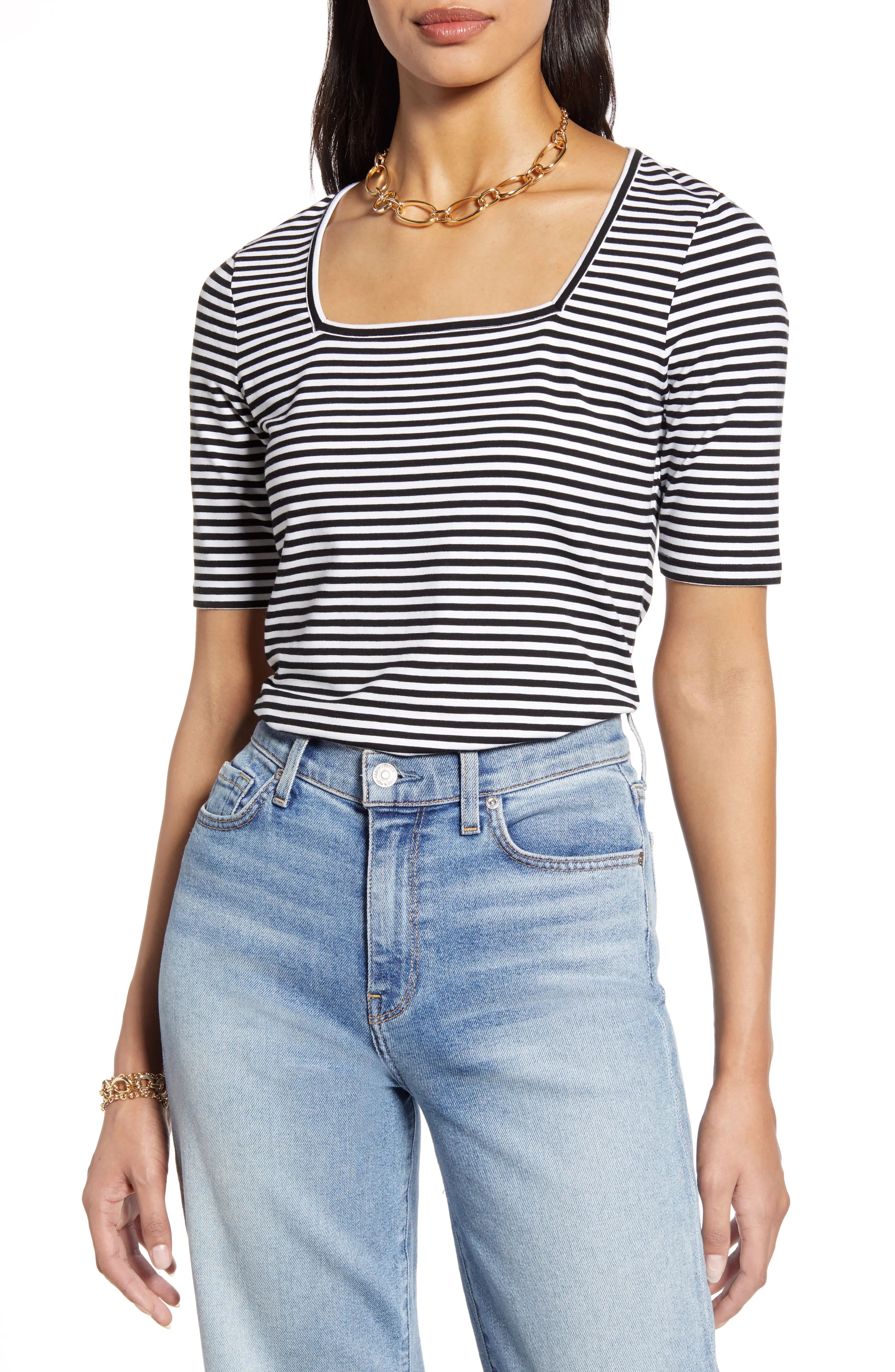 Square Neck Knit Top | Nordstrom