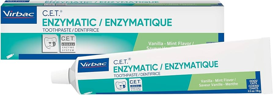 Virbac C.E.T. Enzymatic Toothpaste Eliminates Bad Breath by Removing Plaque and Tartar Buildup Be... | Amazon (US)