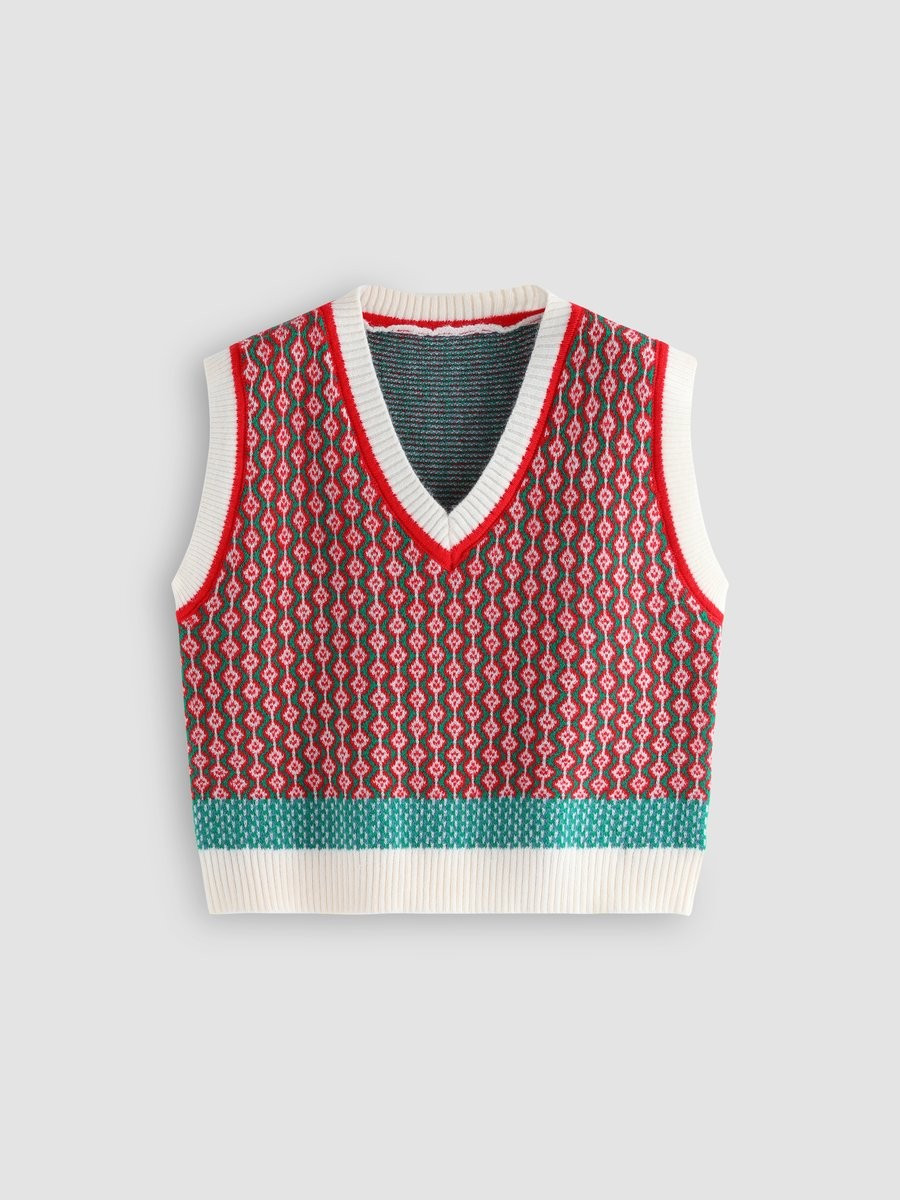 Retro Knitted Vest | Cider