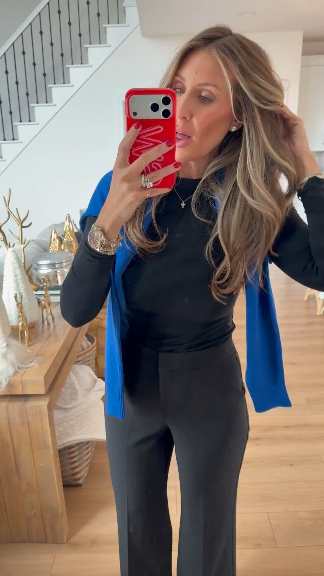 Size 8 Long in the black pants 
Workwear, winter outfit inspo, trousers, slacks, themominstyle

#LTKootd #LTKSeasonal #LTKWorkwear