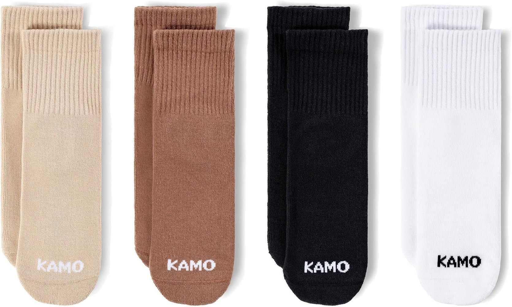 Kamo Fitness Daily 4-Pack – Women's Ankle Socks, Athletic Half Crew, Cotton Mid-Calf, Cushioned... | Amazon (US)