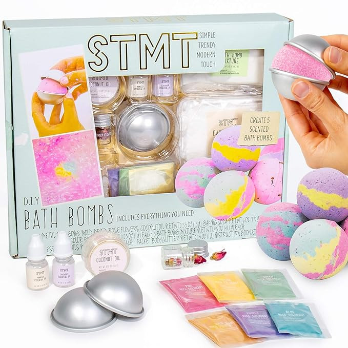 STMT D.I.Y. Bath Bomb Kit, STMT Kits for Girls, Bath Bomb Mold, Spa Kit for Kids, Bath Crumbles, ... | Amazon (US)
