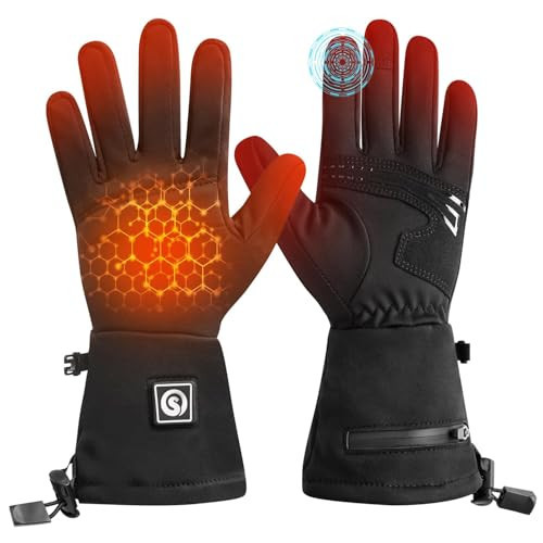 Heated Glove Liners for Men Women,Rechargeable Electric Battery Heating Riding Ski Snowboarding Hiking Cycling Hunting Thin Gloves Hand Warmer (Thermal Liner, XX-Small) | Amazon (US)