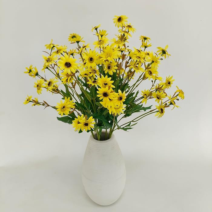 ATFL 23'' Yellow Daisy Artificial Flowers,Artificial Daisy Flowers,6 Bouquets Fake Daisies Flower... | Amazon (US)