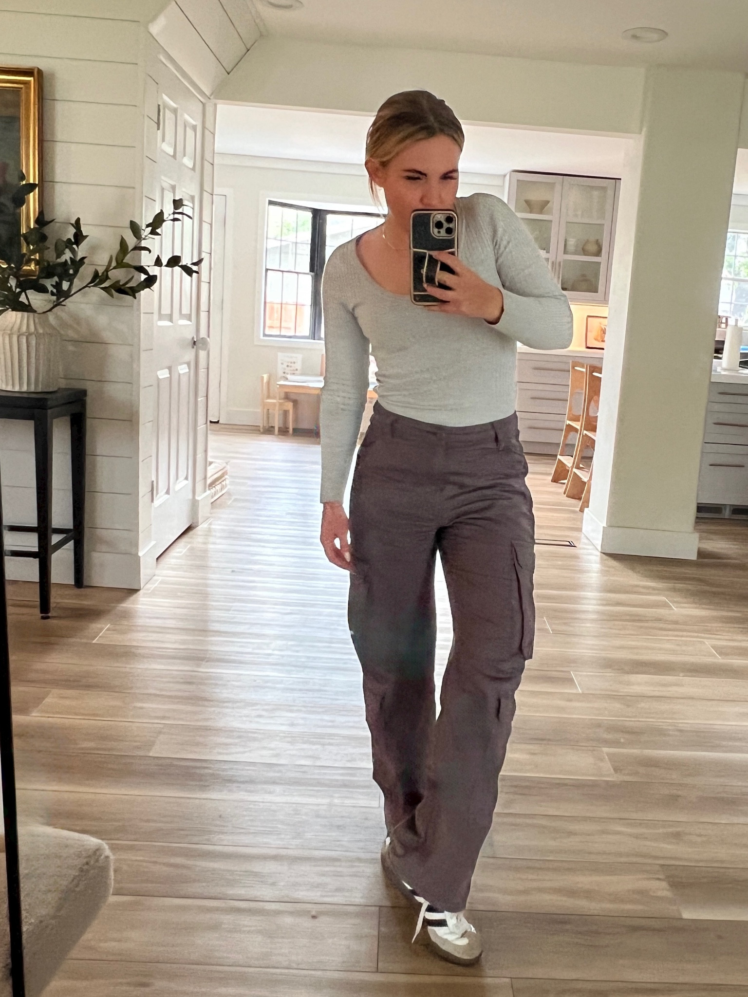 Comfy casual look for a long day reviewing house plans and office work. These cargos are as comfortable as my sweatpants! Adidas samba full restock linked mine and some others that are on my wishlist

#LTKfindsunder100 #LTKfindsunder50 #LTKshoecrush