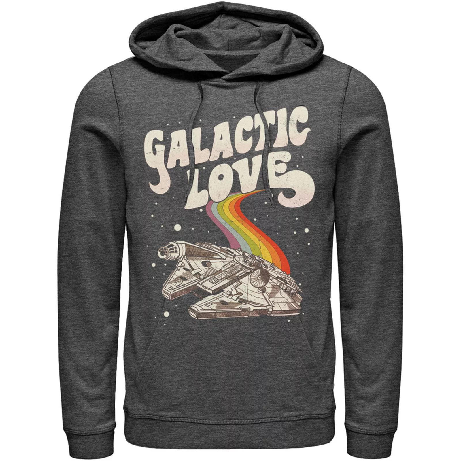 Men's Star Wars Pride Millennium Falcon Galactic Love Hoodie, Size: Large, Dark Grey | Kohl's