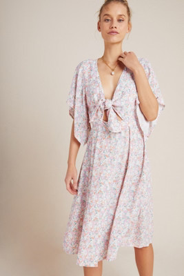 Faithfull Vionette Tie-Front Mini Dress | Anthropologie (US)