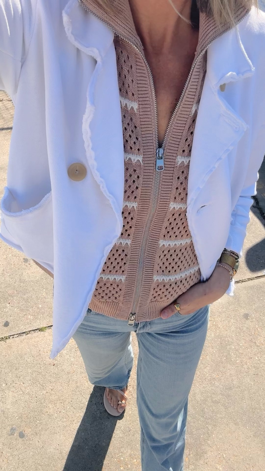 Small tops. 27x34 jeans. I am 5’11”. The inseam is short compared to other brands.  

#LTKootd #LTKTall #LTKOver40