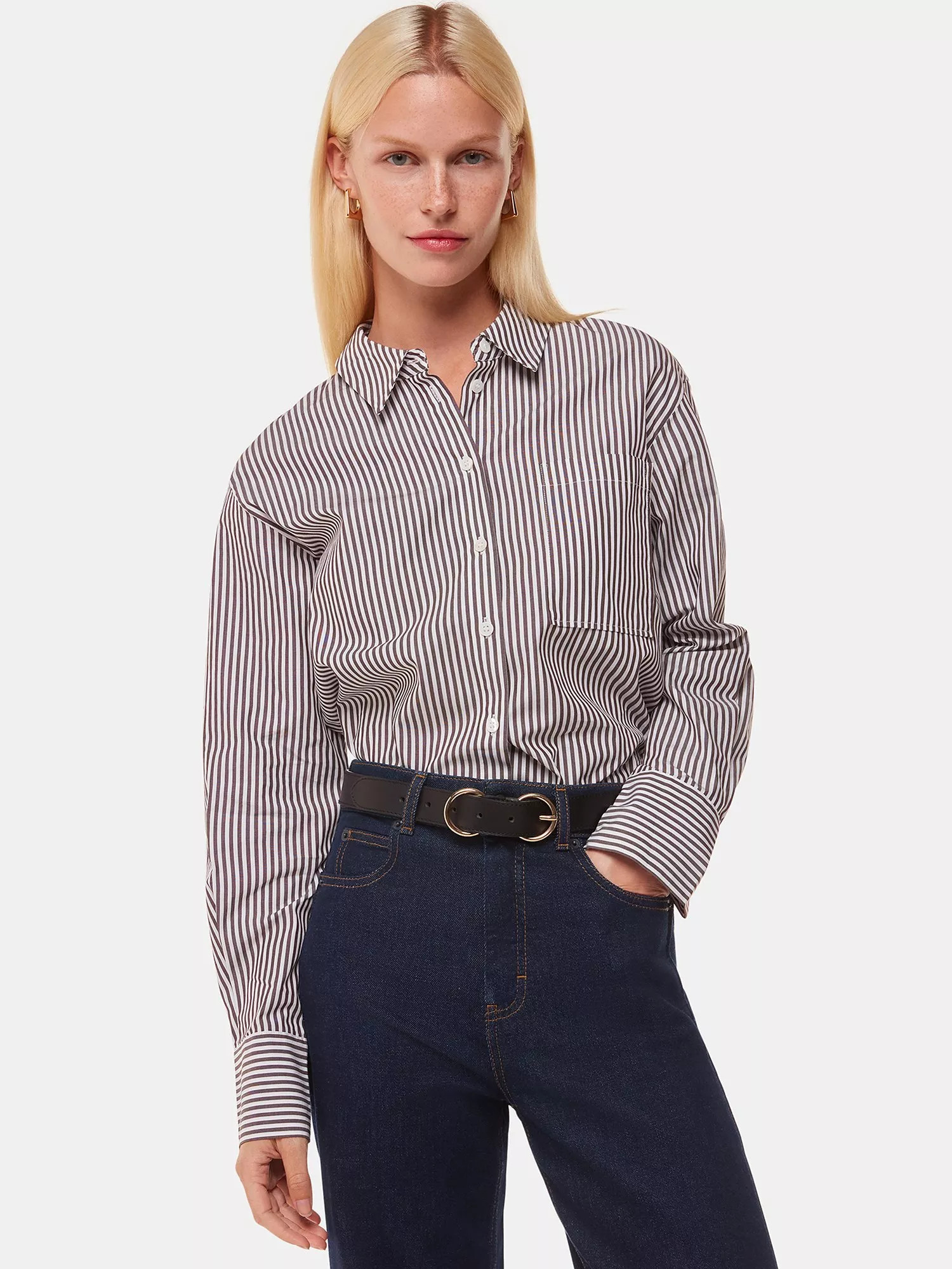 Whistles Stretch Barrel Leg Jeans | John Lewis (UK)