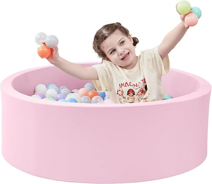 Ball Pit for Toddlers, 35.4"x 11.8" Foam Ball Pits, Indoor Soft Round Baby Playpen for Children, ... | Amazon (US)
