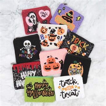 Halloween Seed Beads Coin Pouch | Jane
