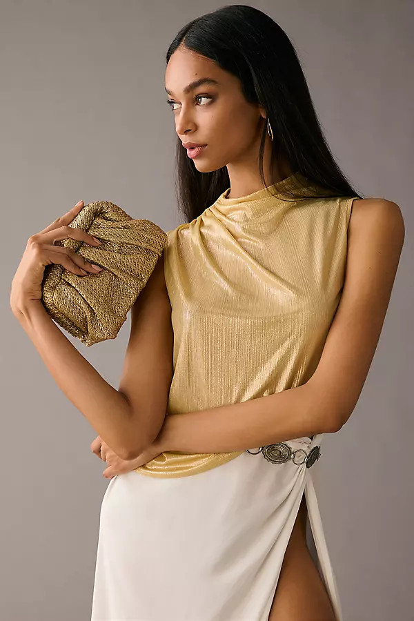 Sunday in Brooklyn Mock-Neck Tank By Sunday in Brooklyn in Gold Size L | Anthropologie (US)