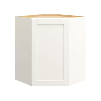 Diamond NOW Arcadia 12-in W x 30-in H x 24-in D White Diagonal Corner wall Fully assembled Cabine... | Lowe's