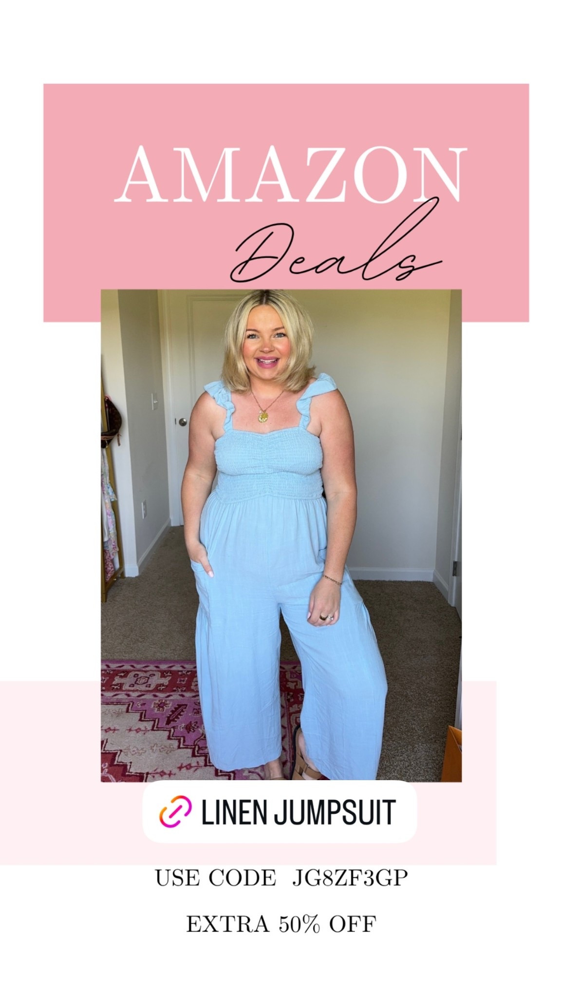 The cutest linen jumpsuit with ruffle straps on Deal!

#LTKSeasonal #LTKMidsize #LTKSaleAlert