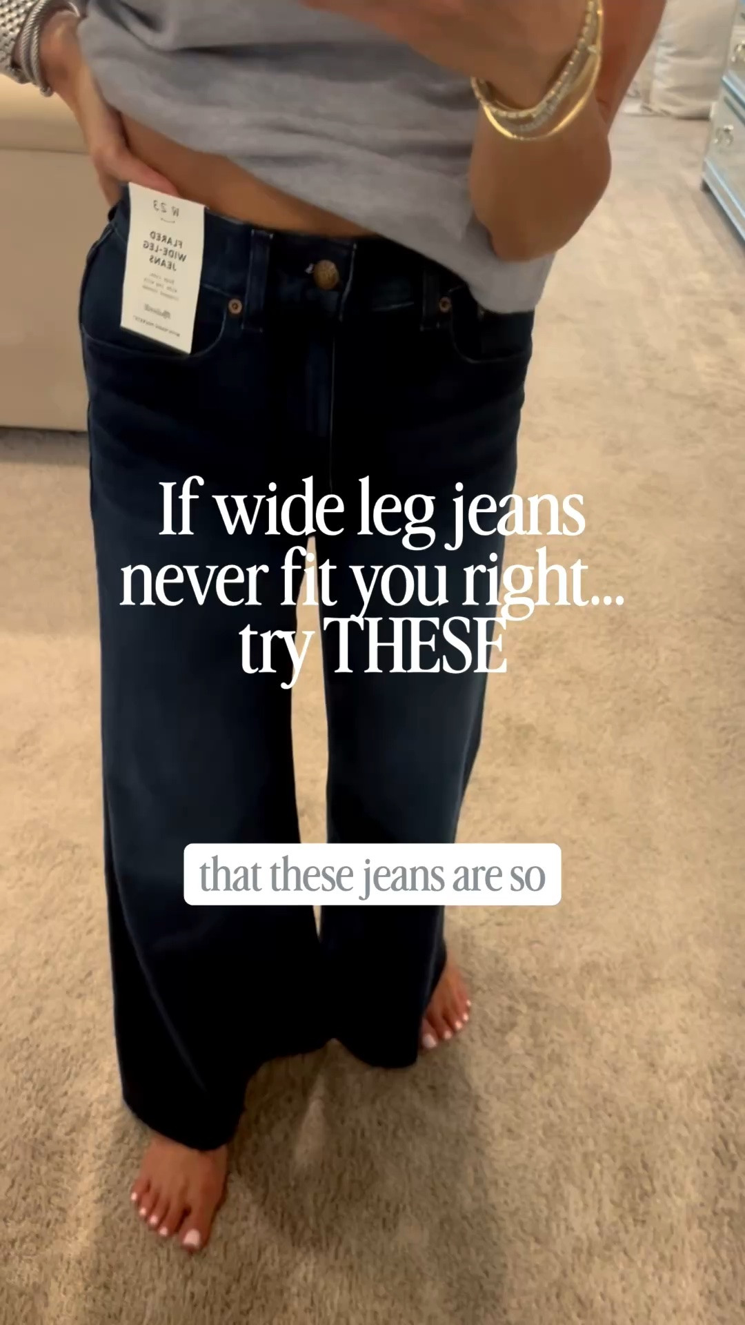 You have to grab these wide leg jeans that actually fit petites right out of the package! Size 23 and have good stretch

#LTKPetite #LTKSaleAlert
