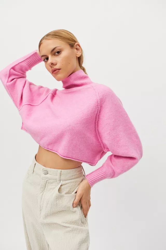 UO Kyla Cropped Turtleneck Sweater | Urban Outfitters (US and RoW)