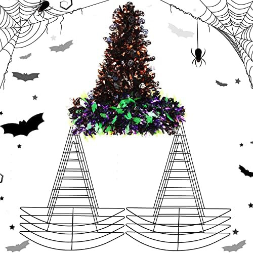 Witch Hat Metal Wreath Frame Tree Shaped Wreath Form Pirate Ship Metal Frame for DIY Crafting Cen... | Amazon (US)