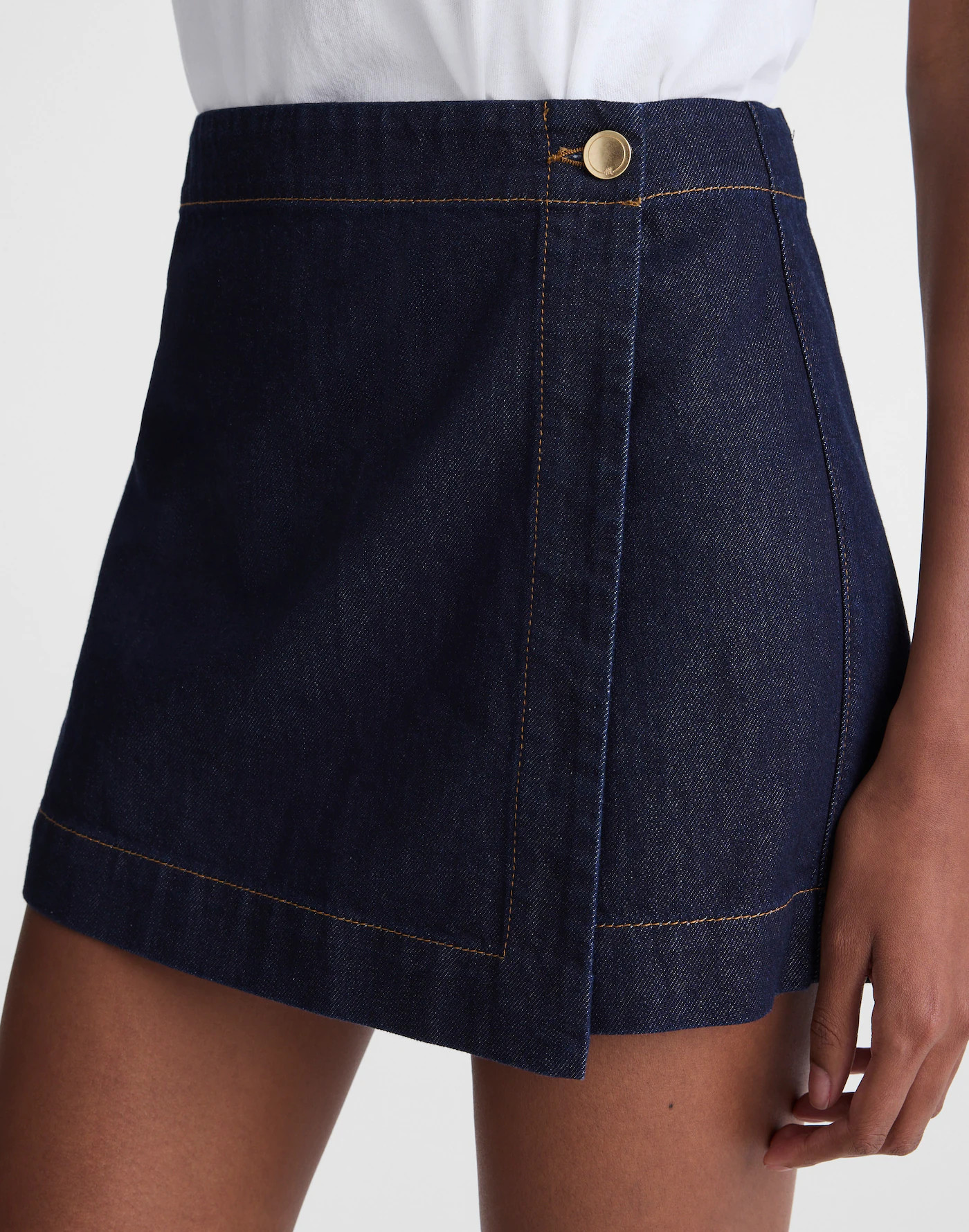 Denim Wrap Mini Skort | Madewell