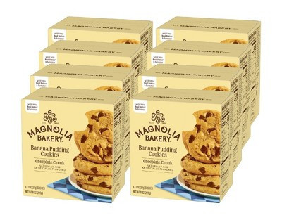 Magnolia Bakery Banana Pudding Chocolate Chunk Cookies - Case of 8/4 pack, 2 oz | Target