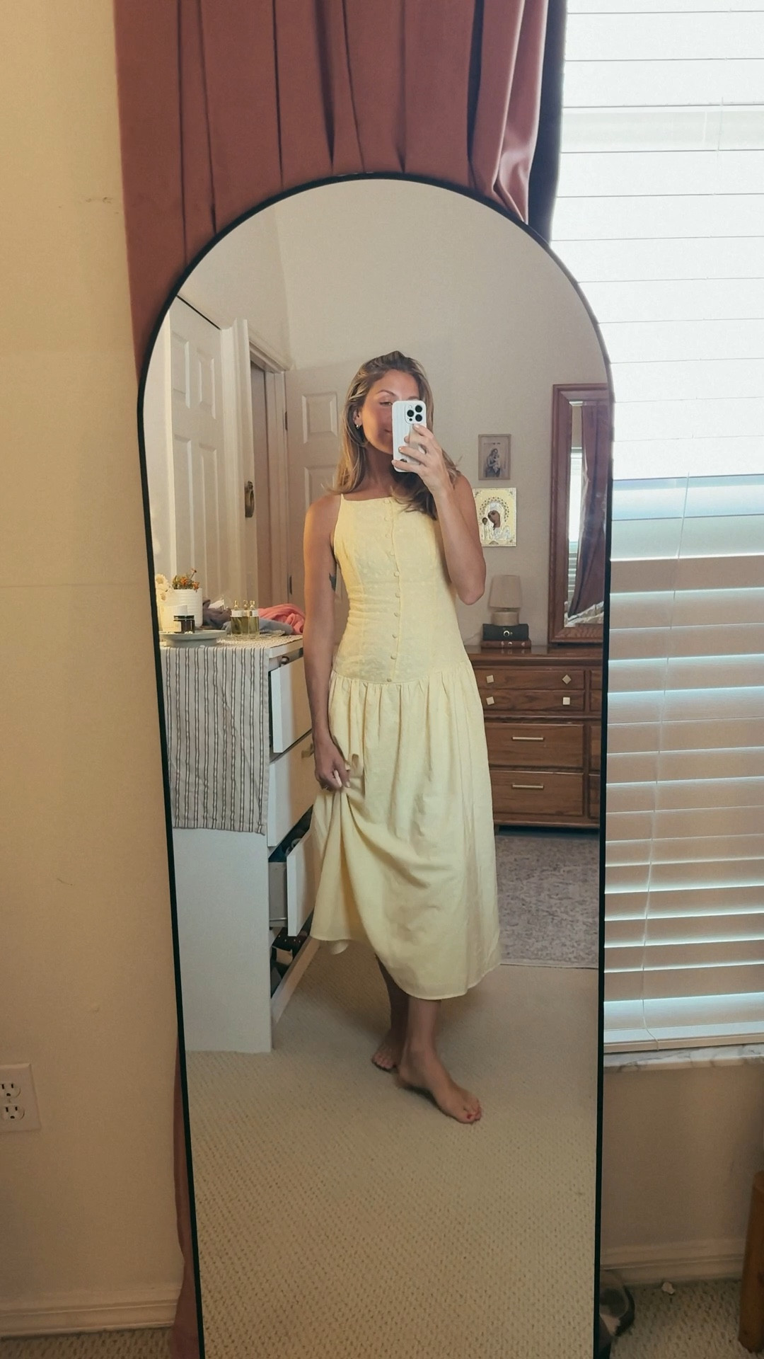 Cutest and comfiest butter yellow drop waste dress with an eyelet top 🥲 Had to get this one in white too! Wearing a size small and I’m 5’6

#LTKmomlife #LTKBump #LTKootd