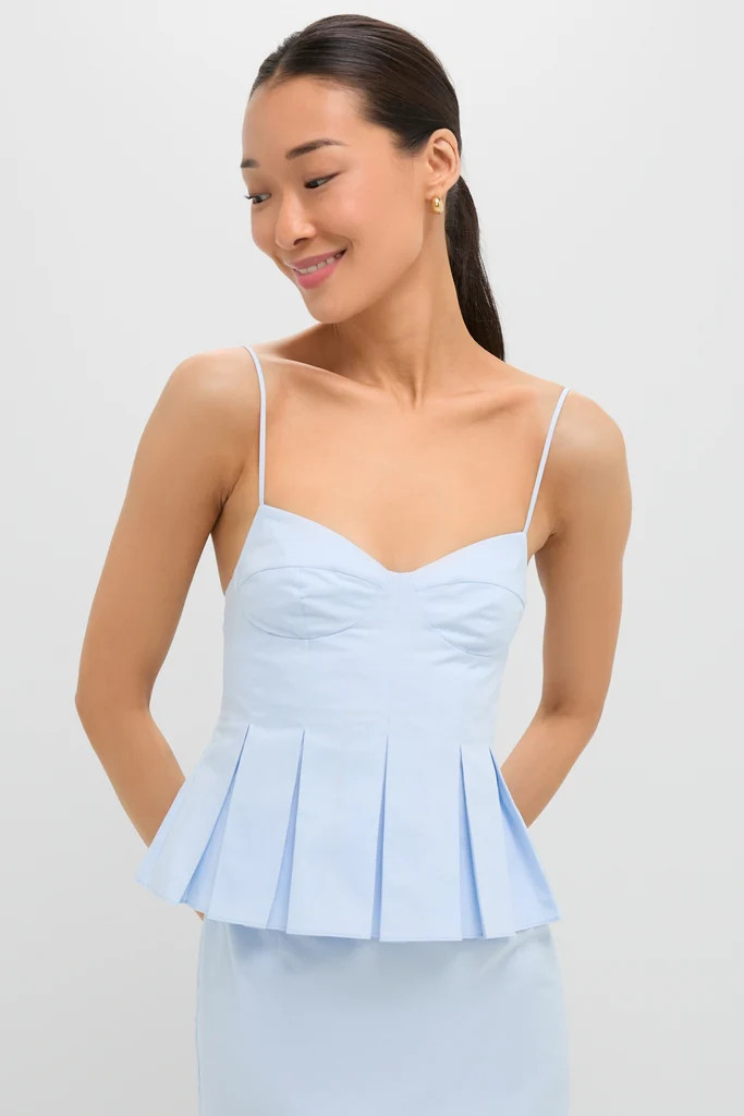 Blue Tint Iris Pleat Top | Tuckernuck (US)