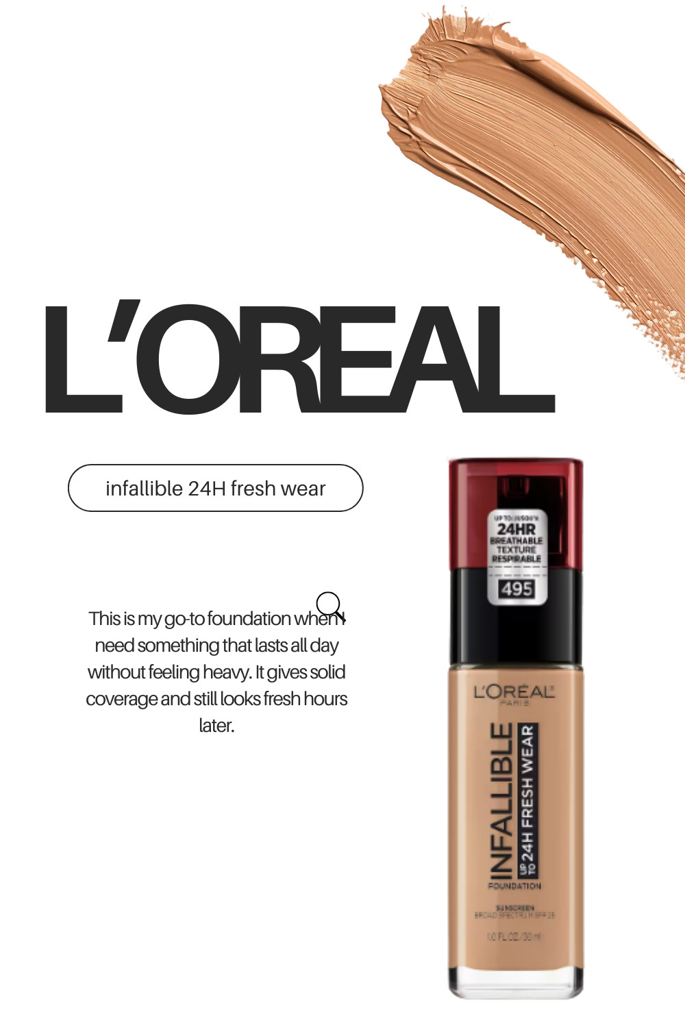 This is my go-to long-wear foundation for days when I need makeup that actually lasts. It gives good coverage without feeling heavy and still looks fresh hours later. A reliable everyday option when you don’t want to fuss with touch-ups. ong wear foundation
drugstore foundation
full coverage foundation
foundation that lasts all day
everyday makeup foundation. #longwearfoundation
#drugstoremakeup
#everydaymakeup
#makeupfavorites
#foundationreview 

 #LTKdayinmylife #LTKgrwm #LTKBeauty