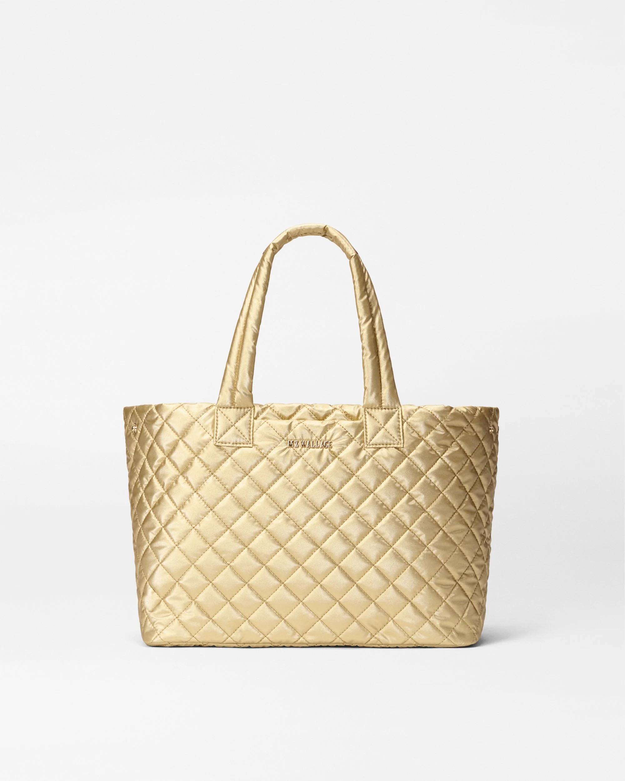 MZ Wallace Light Gold Pearl Medium Metro City Tote Bag - Luxury Tote Handbags | MZ Wallace | MZ Wallace
