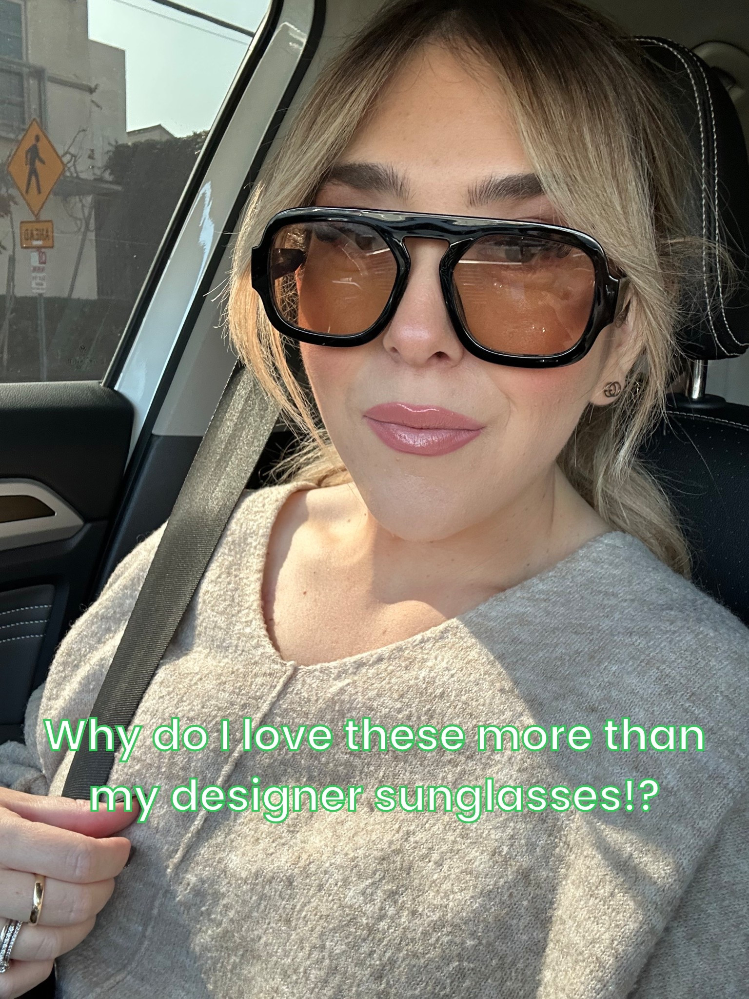 Although there is a designer that makes the sunglasses the sunglasses that are on my face are from the one and only Amazon. I get stopped every time I wear these because I really do think they are one of the best frames on me 10 out of 10 recommend!! 
#amazonfinds #amazonfashion

#LTKMidsize #LTKWorkwear