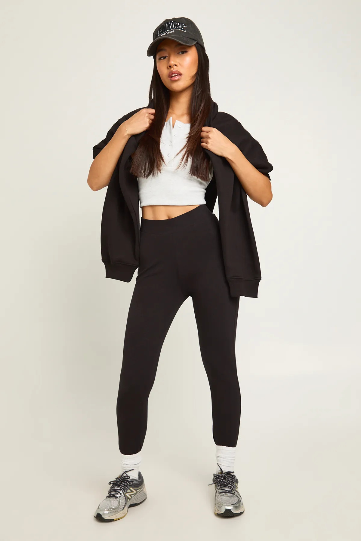 Petite High Waist Legging | Boohoo.com (UK & IE)