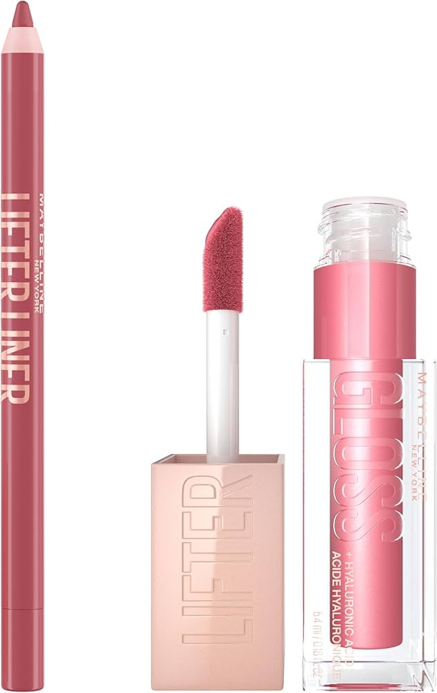 Maybelline Lifter Gloss and Lifter Liner Bundle, Lip Gloss and Lip Liner in Shades Petal and Fine... | Amazon (US)