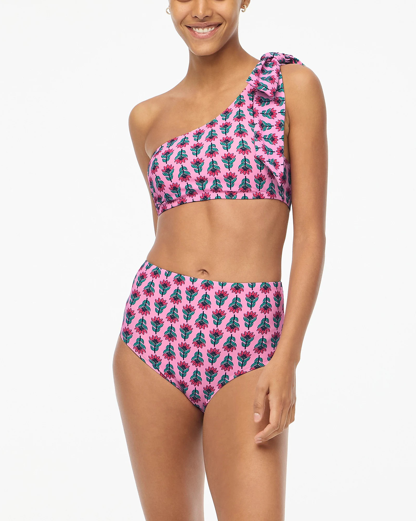 Printed high-waisted bikini bottom | J.Crew Factory