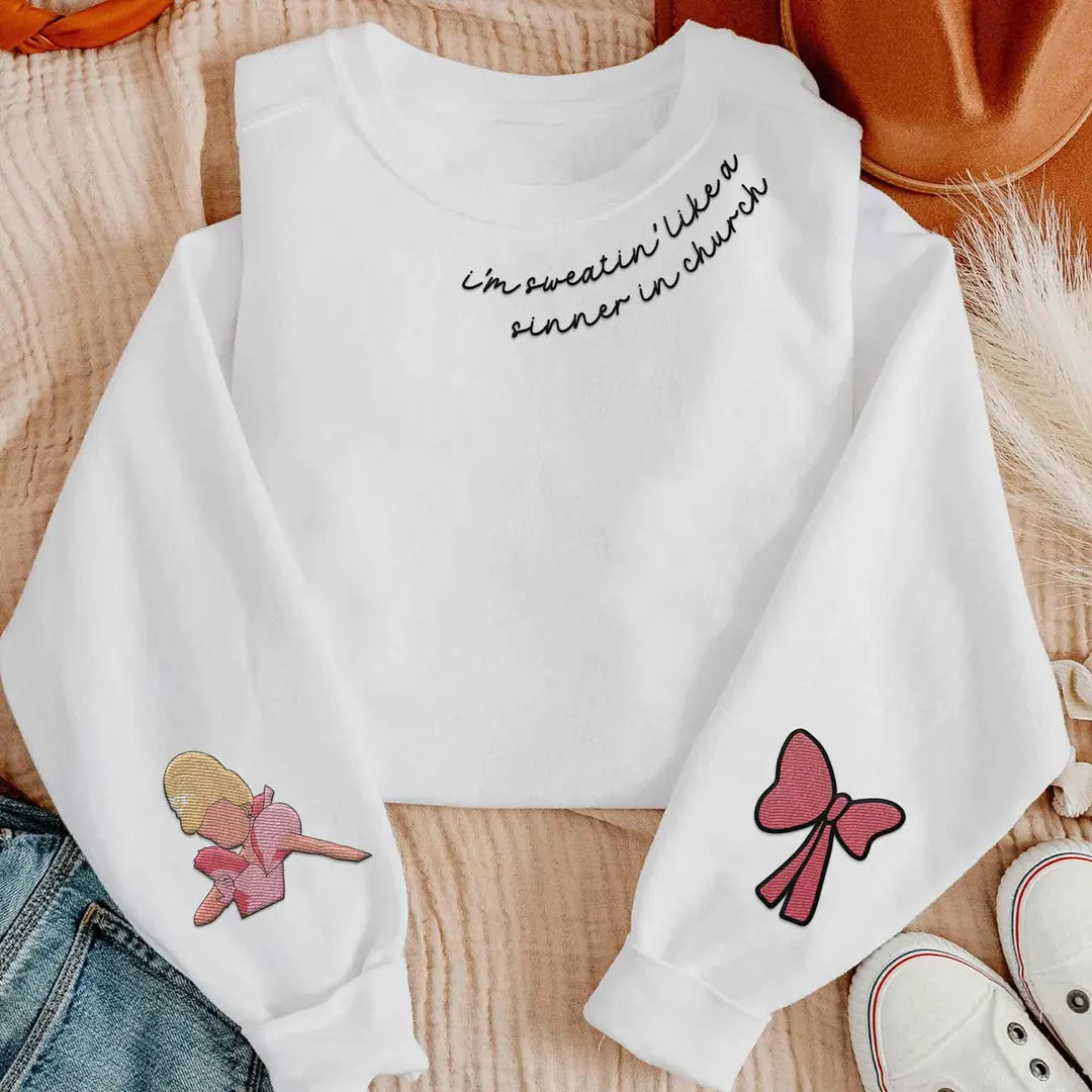 Embroidered Charlotte La Bouff I’m Sweatin’ Like A Sinner in Church Sweatshirt, Disney Prince... | Etsy (US)