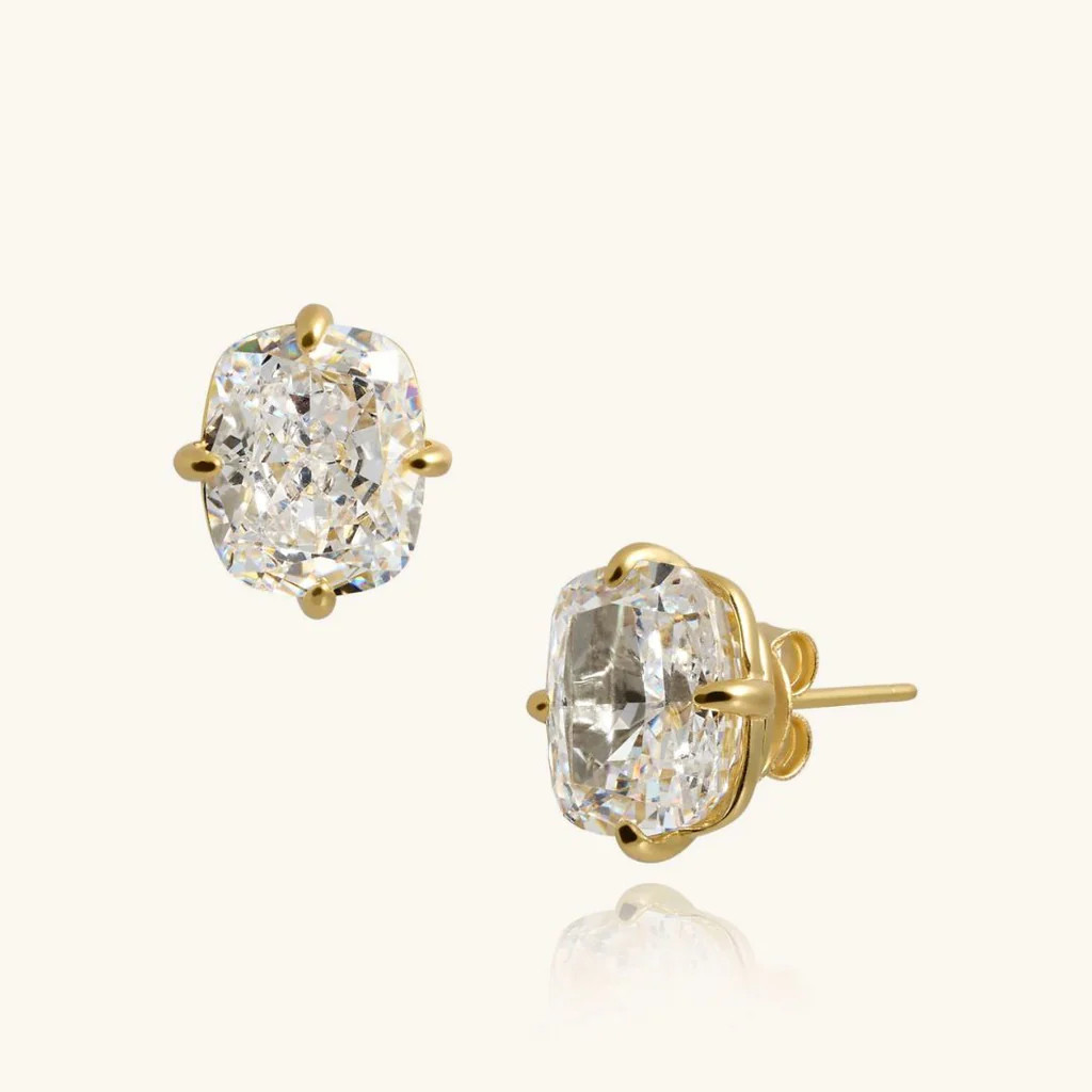 The Gold Sophia Sapphire Earrings | Heavenly London