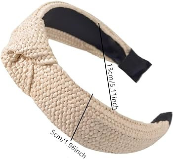 3 pack Straw Headbands Fashion Rattan Wide Head Band Boho Headband Summer Bohemian Woven Headwear... | Amazon (US)