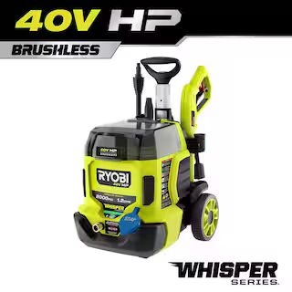 RYOBI 40V HP Brushless Whisper Series 2000 PSI 1.2 GPM Cold Water Electric Pressure Washer (Tool ... | The Home Depot