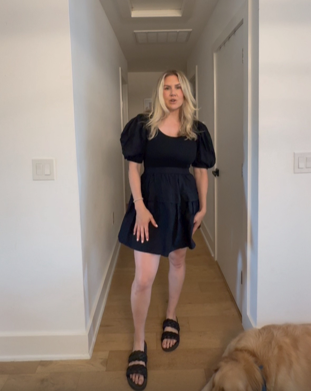 Black staple basics dress with sleeves Ulla johnson 

#LTKMidsize #LTKFamily