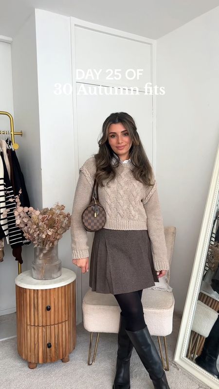 30 days of autumn outfits, day 25 🍂. Fall styling video, 30 days of autumn outfits, 30 days of outfits challenge, 30 days of fall fits 

fall outfits, fall trends, autumn fashion, autumn outfit inspo, what to wear, pinterest outfit inspo, fall fashion, fall outfits, fall, cozy season, 30 days of autumn, styling video, modest fashion

Mango beige chunky cable knit jumper, sweater, mango brown skirt, mango white shirt, preppy outfits, black knee high boots 


#LTKVideo #LTKU #LTKfindsunder50