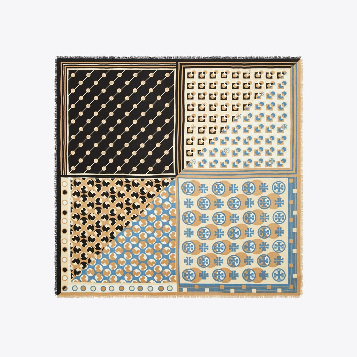 Patchwork Oversized Square Scarf | Tory Burch (US)