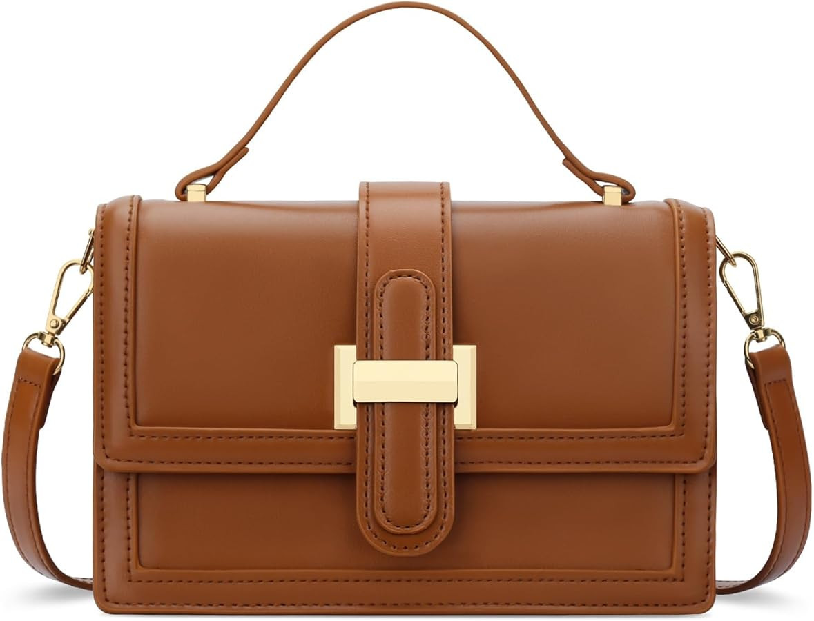 KKXIU Crossbody Bags for Women - Top Handle Purses for Lady, Leather Handbags Shoulder Clutch wit... | Amazon (US)