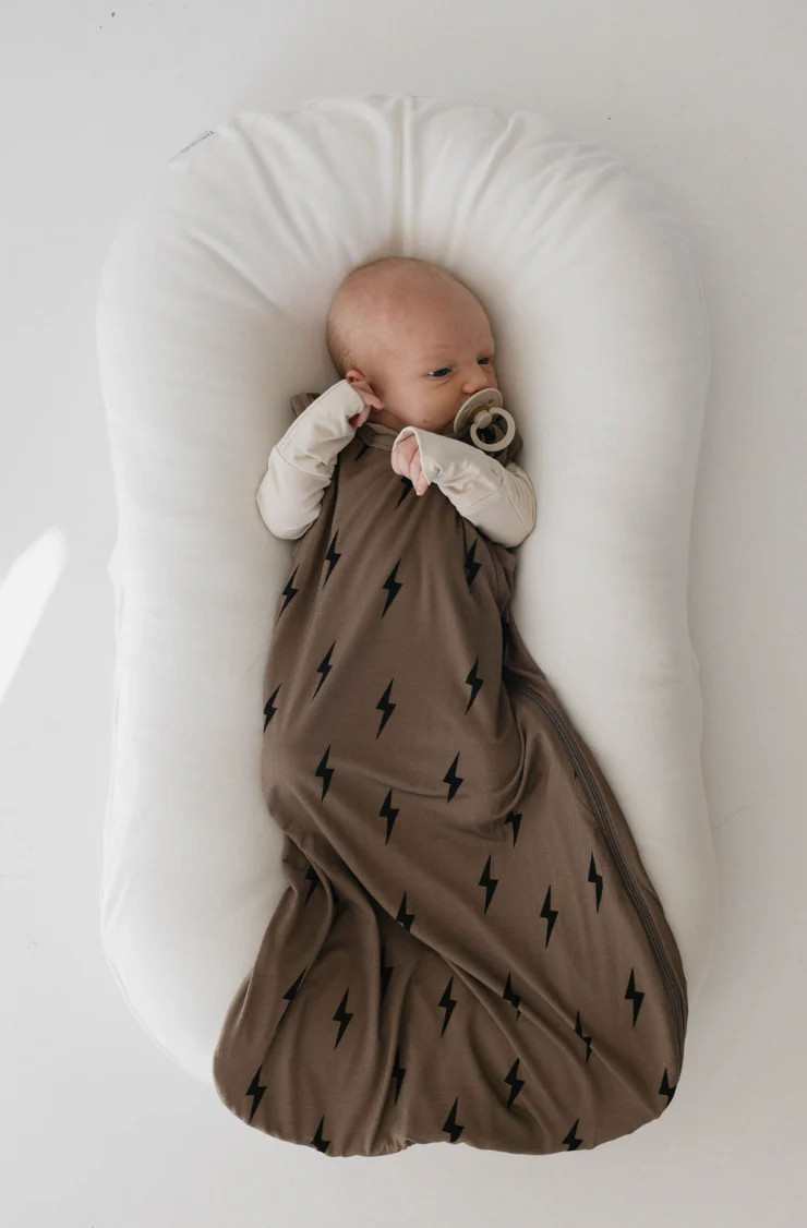 Brown & Black Lightning Bolt | Bamboo Sleep Sack | Forever French